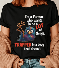 Women’s Funny Bird Graphic Short‑Sleeve T‑Shirt, Humorous Quote Crew Neck Casual All‑Season Top,Women Clothing
