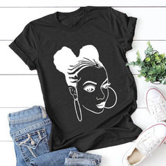 Babysbule Womens Shirts Fashion Women's Print Graphic Cute Tee Shirt Funny T Shirt Tops