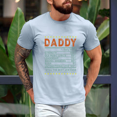 Daddy Daily Value T-Shirt – Funny Nutrition Label Graphic Tee for Dad, Best Job Ever Father’s Day Gift, Cute Dad Joke Shirt, Fatherhood Humor Apparel, Cool Casual T-Shirt for Men