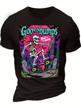 Goosebumps Tee Skater Skeleton Rad To The Bone Graphic T-Shirt