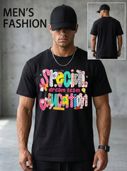 Special Education Teacher T-Shirt SPED Dream Team Life Groovy Pencil Bow Light Bulb Graphic Top