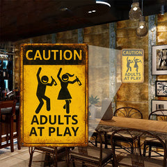A Single Piece of Metal Art Card Designed for Adult Entertainment, Perfect As a Playful Wall Decoration for Various Spaces Including Outdoor Areas, Living Rooms, Bedrooms, Bathrooms, Homes, Bars