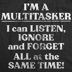 Mens Funny T Shirts Im A Multitasker Sarcastic Novelty Tee for Men Graphic Tees