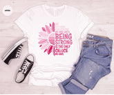 Breast Cancer Survivor Shirt: Stronger Than Cancer Tee,Crew Neck Short Sleeve Casual Tshirt For Women