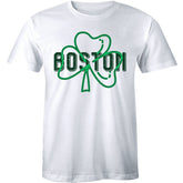 Boston Shamrock Irish Pride Men T shirts Clover Leaf Pride City Print Short Sleeve Tops Tees Men Clothing Basic versatile T-shirt