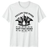 Follow The Word Not The T-Shirt Highland Cow Bible Verse Christian Gift For Him