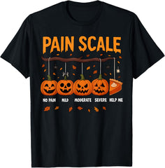 Funny Pain Scale Pumpkin Trauma Nurse Halloween Unisex T-Shirt