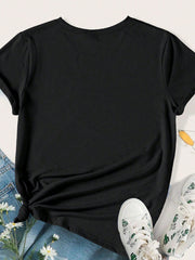 Kindness Is Free Printed Plus Size T-Shirt