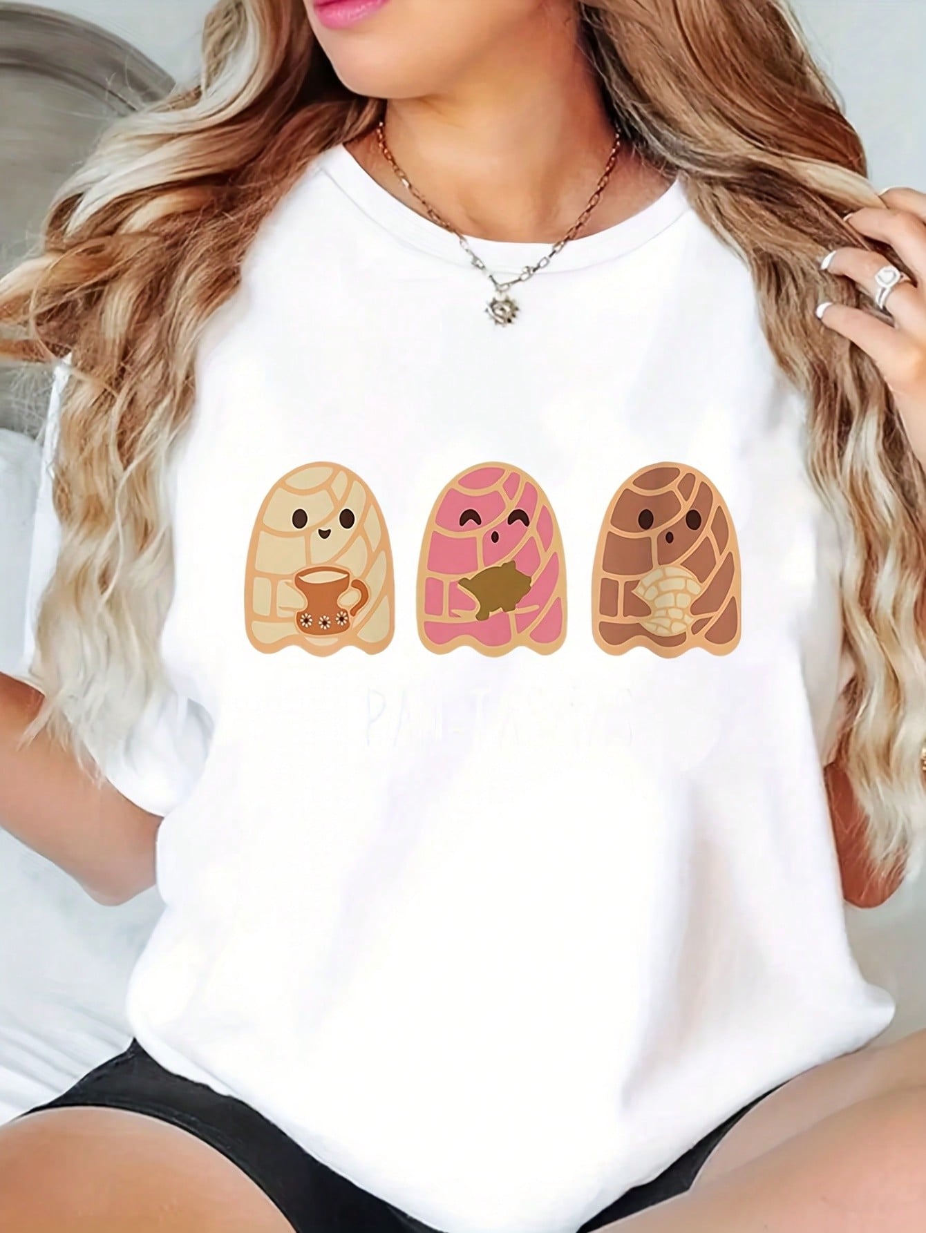 Funny Pantasmas Ghost Pan Dulce tshirt, Cute Ghost Conchas Tees