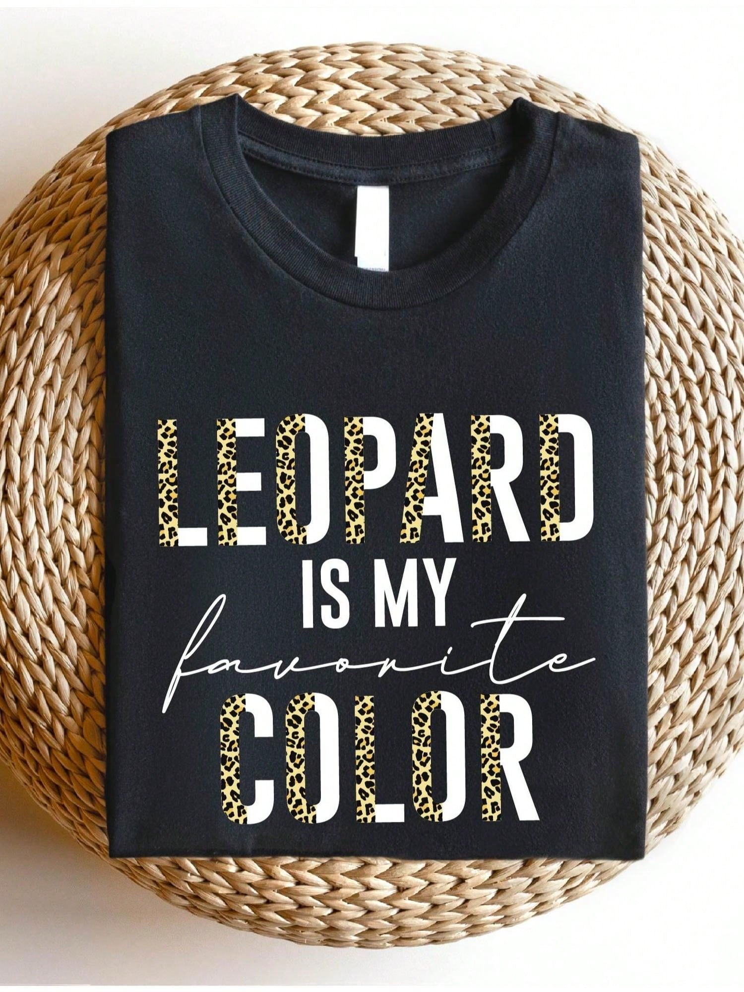 Retro Leopard Is My Favorite Color T-Shirt, Women'S Leopard Tee, Leopard Mom T-Shirts