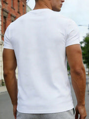 Men's Soft Cotton Casual T-Shirt Everyday Wear Suitable For All Seasons Simple Fishhook Art