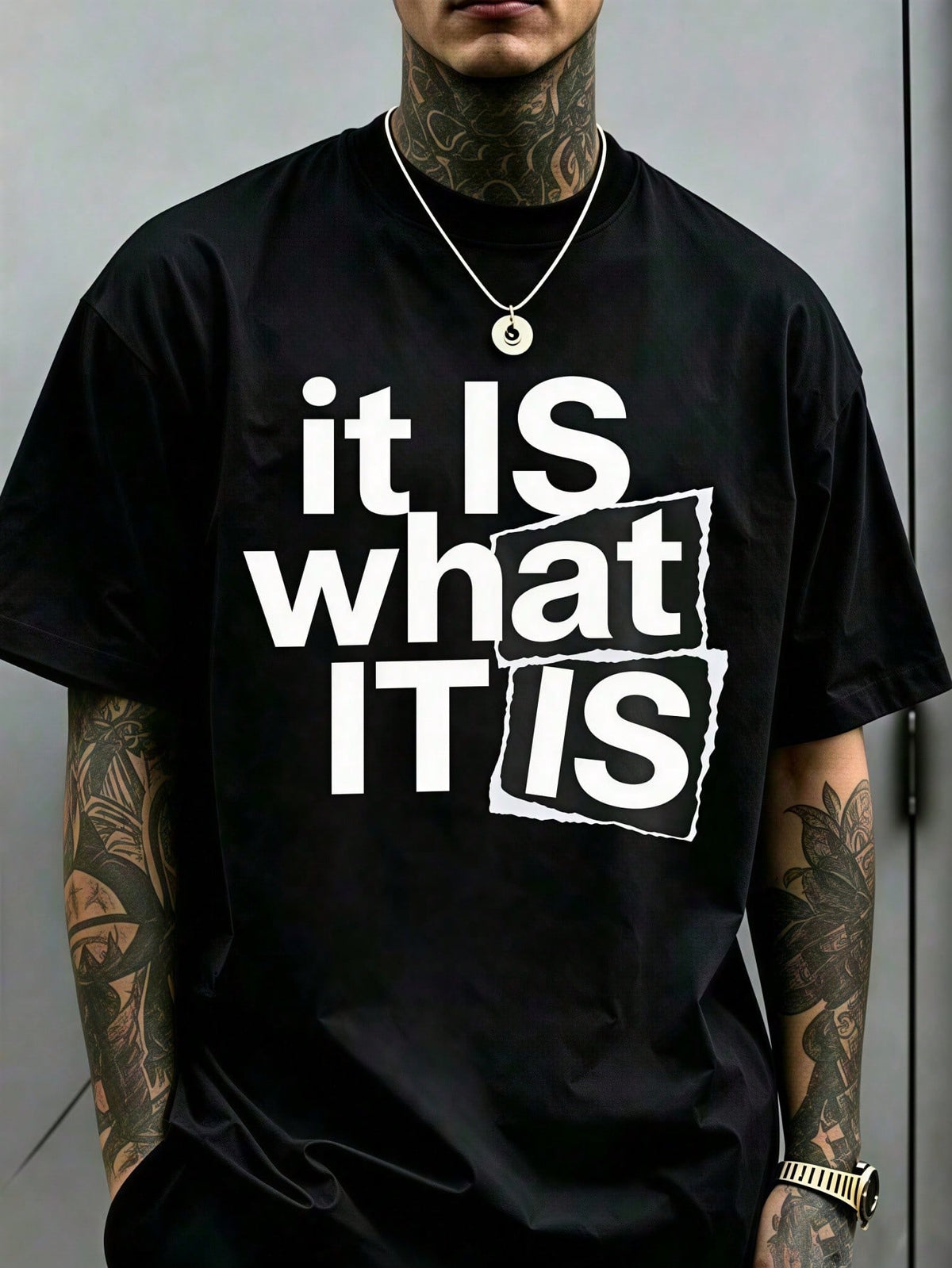 "This Is What It Looks Like" Casual Round-Neck Short-Sleeve T-Shirt, Perfect For Daily Commutes And Lounging At Home
