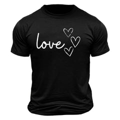 hotojiny Mens Valentine's Day T Shirts Casual Summer Short Sleeve Fashion Tees Breathable Graphic Shirt for Men Women