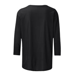 Guluxicc Shirts for Women Casual Crewneck 3/4 Length Sleeve Tees Valentine's Day Graphic Print Tops, Black, 5XL