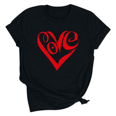 Tbopshirt Valentine's Day T-Shirts for Women Short Sleeve Graphic Tees, Plus Size Womens Tops,Valentines Day Fashion Printed T-shirt S-XXXL