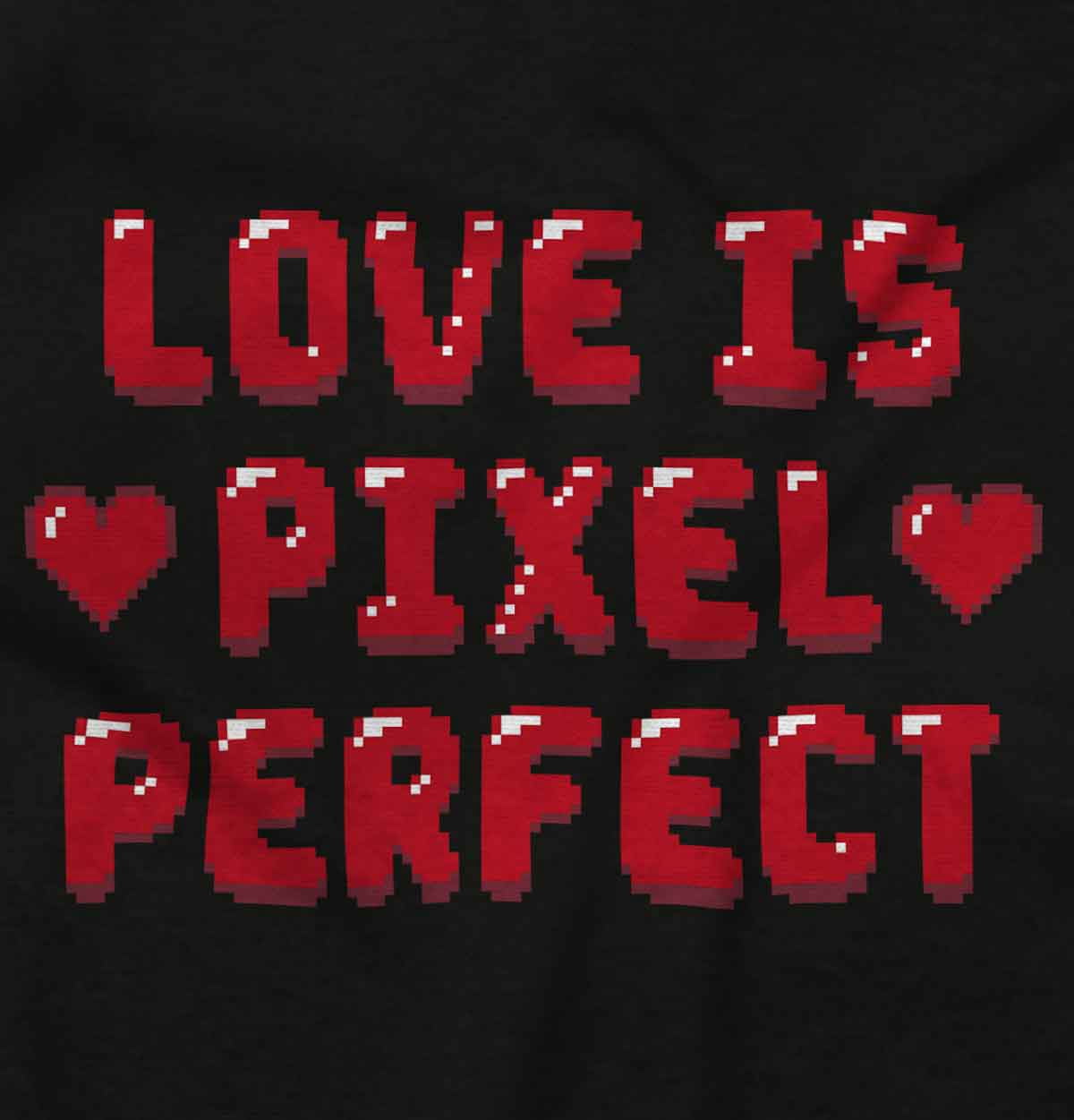 Love Pixel Perfect Valentines Day Women's Graphic T Shirt Tees Brisco Brands S