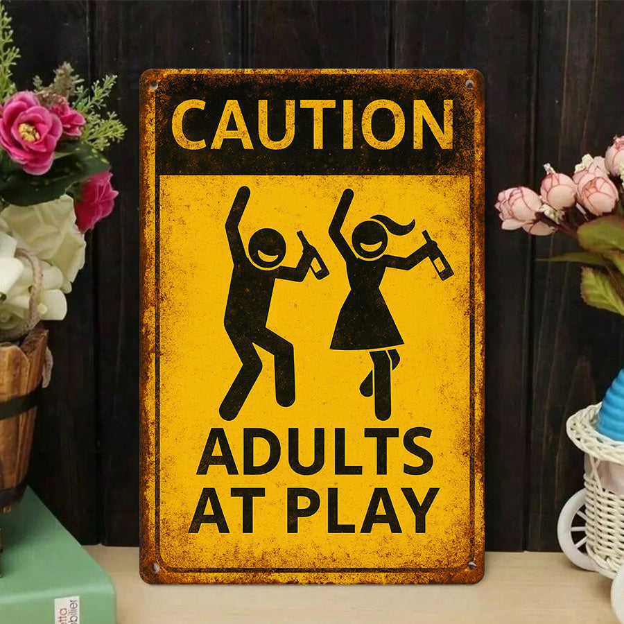 A Single Piece of Metal Art Card Designed for Adult Entertainment, Perfect As a Playful Wall Decoration for Various Spaces Including Outdoor Areas, Living Rooms, Bedrooms, Bathrooms, Homes, Bars