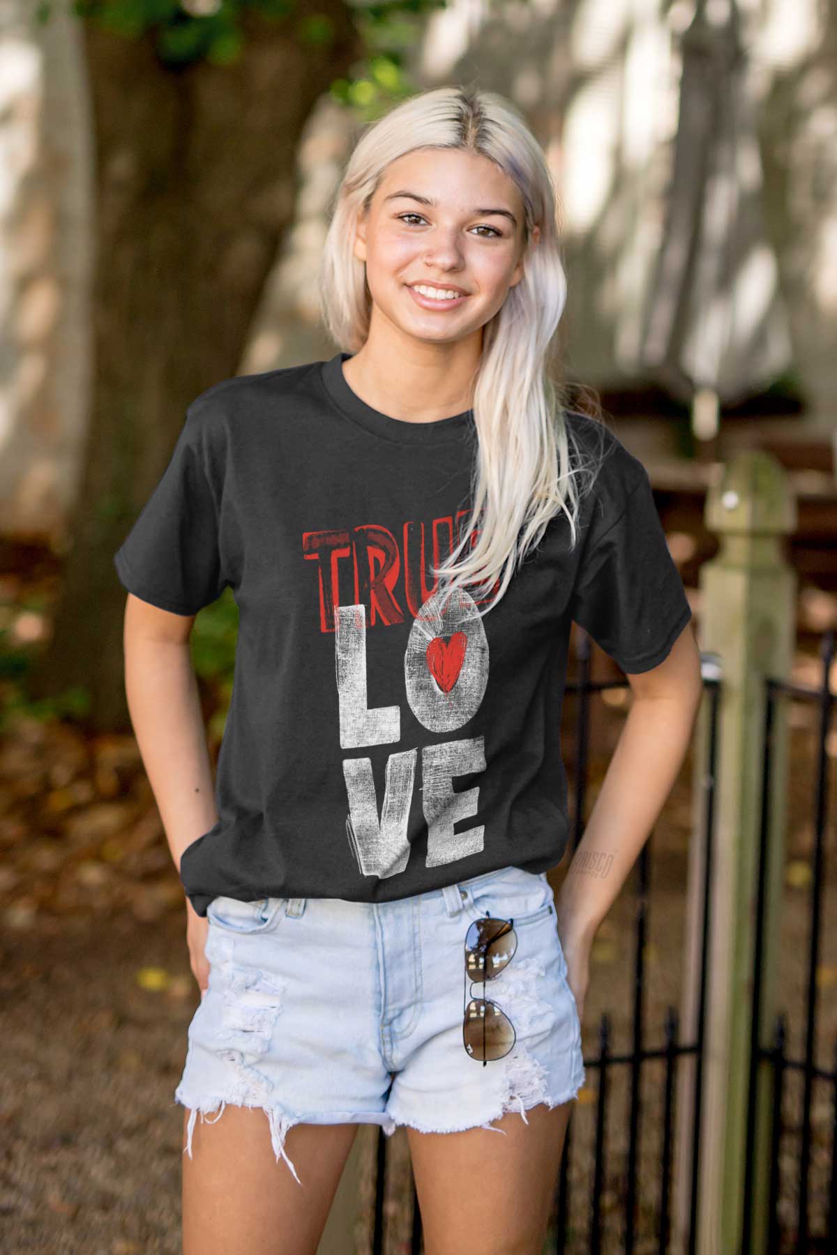 True Love Romantic Valentines Day Women's Graphic T Shirt Tees Brisco Brands S