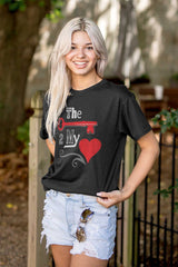 The Key To My Heart Valentines Day Women's Graphic T Shirt Tees Brisco Brands L