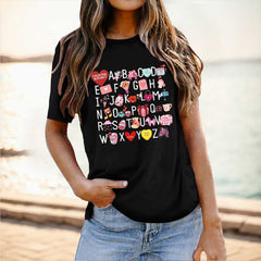 MuXiKeJi Clothes Valentines Shirts for Women Valentines Day Tshirt Love Heart Graphic Tee Tops