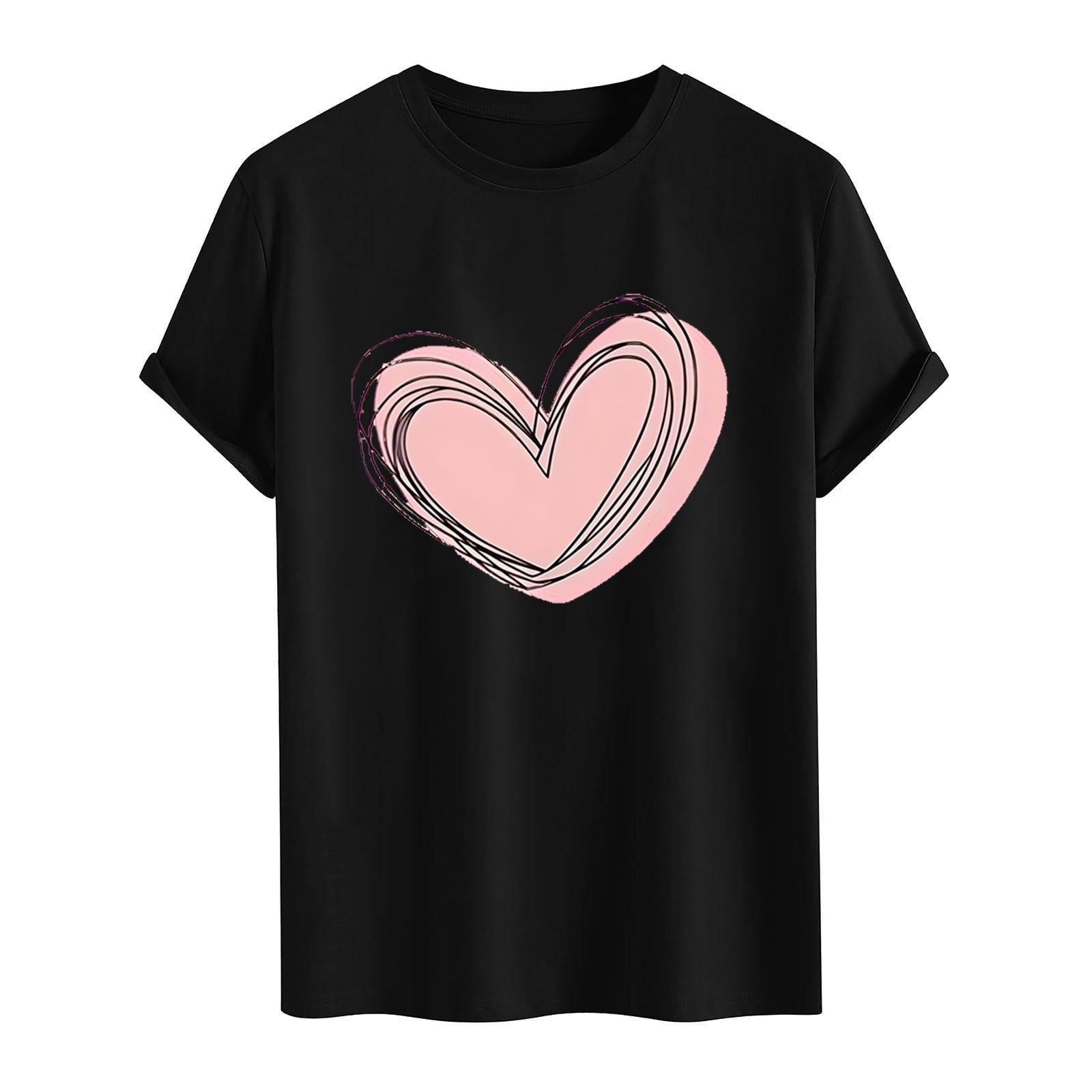 biudgviw Men's Valentines Day Shirt Short Sleeve Casual Printed Graphic Tee Tops Crewneck Lightweight Loose Fit T-Shirt S-XXL