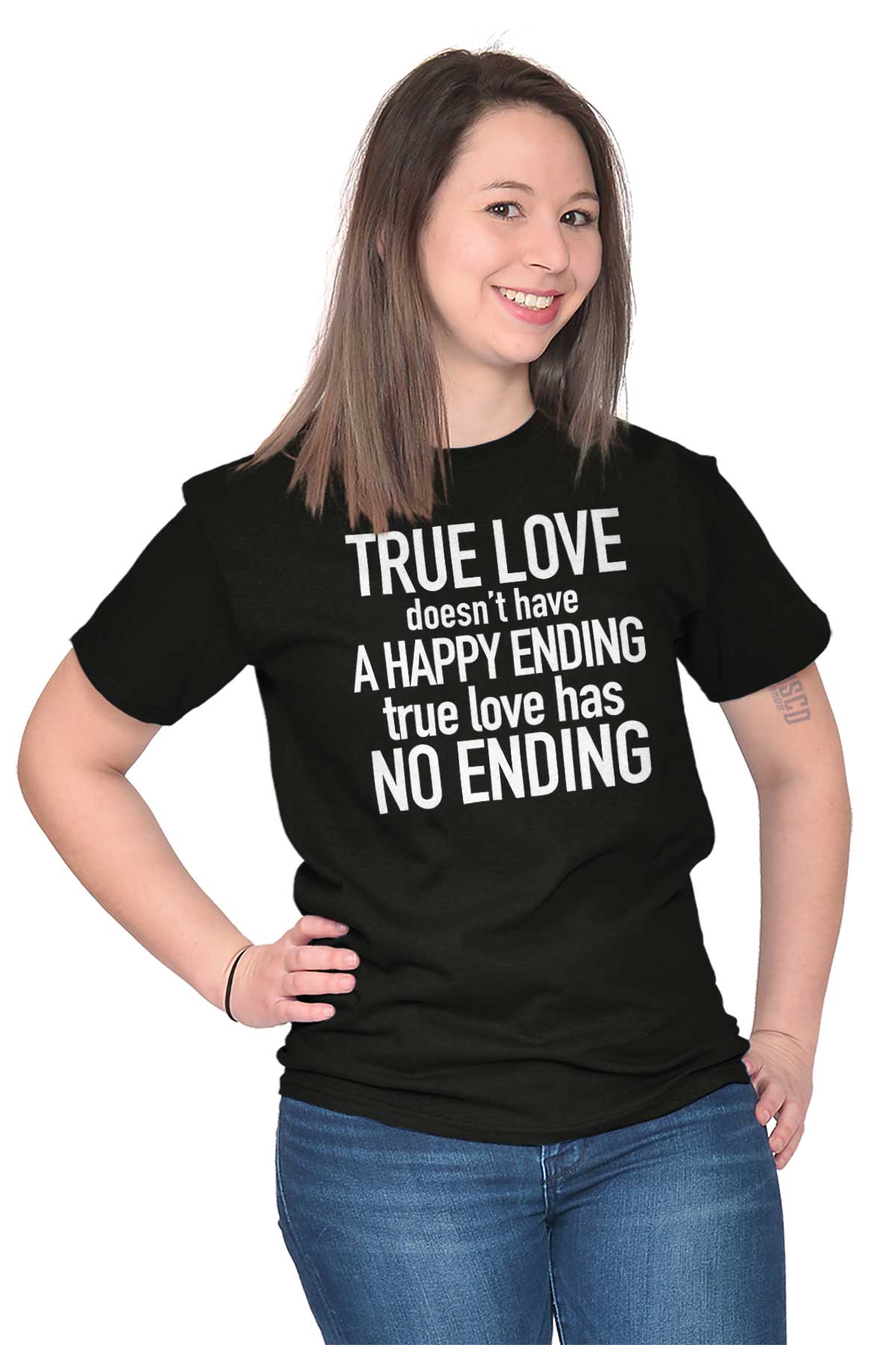 True Love Quote Cute Valentines Day Women's Graphic T Shirt Tees Brisco Brands L