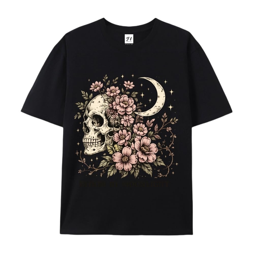 Halloween Shirts Halloween t Shirts for Women Skeleton Cotton tee