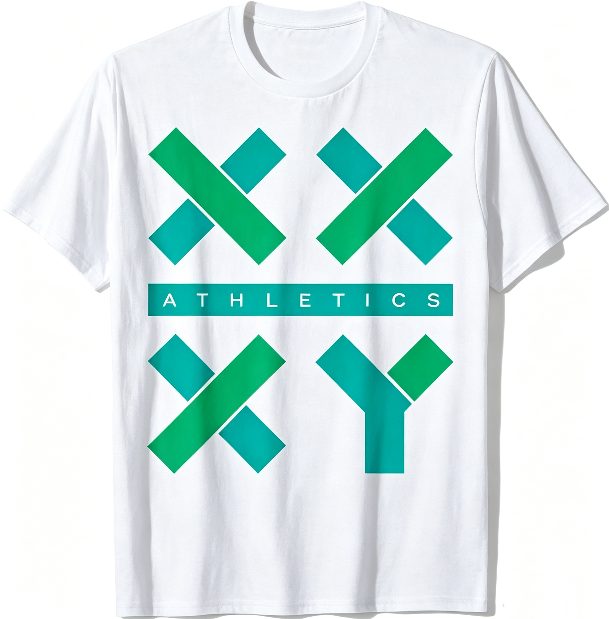 Athletics XX XY Graphic T‑Shirt, Unisex Modern Geometric Print Short‑Sleeve Cotton Tee for Casual Sporty Style