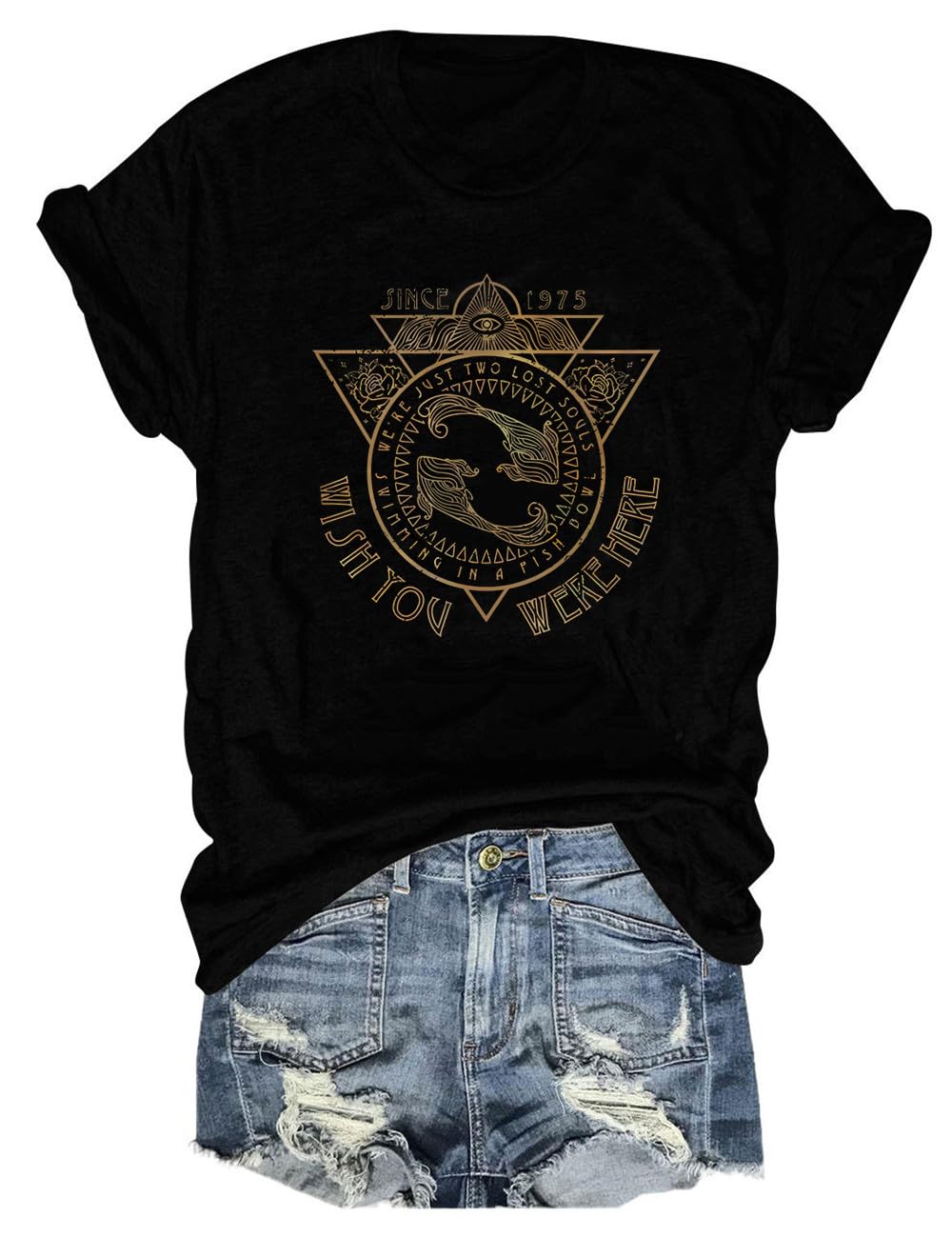 Rock Band T-Shirts for Women Vintage Rock and Roll Country Music Shirt Funny Concert Outfit Short Sleeve Vacation Tops