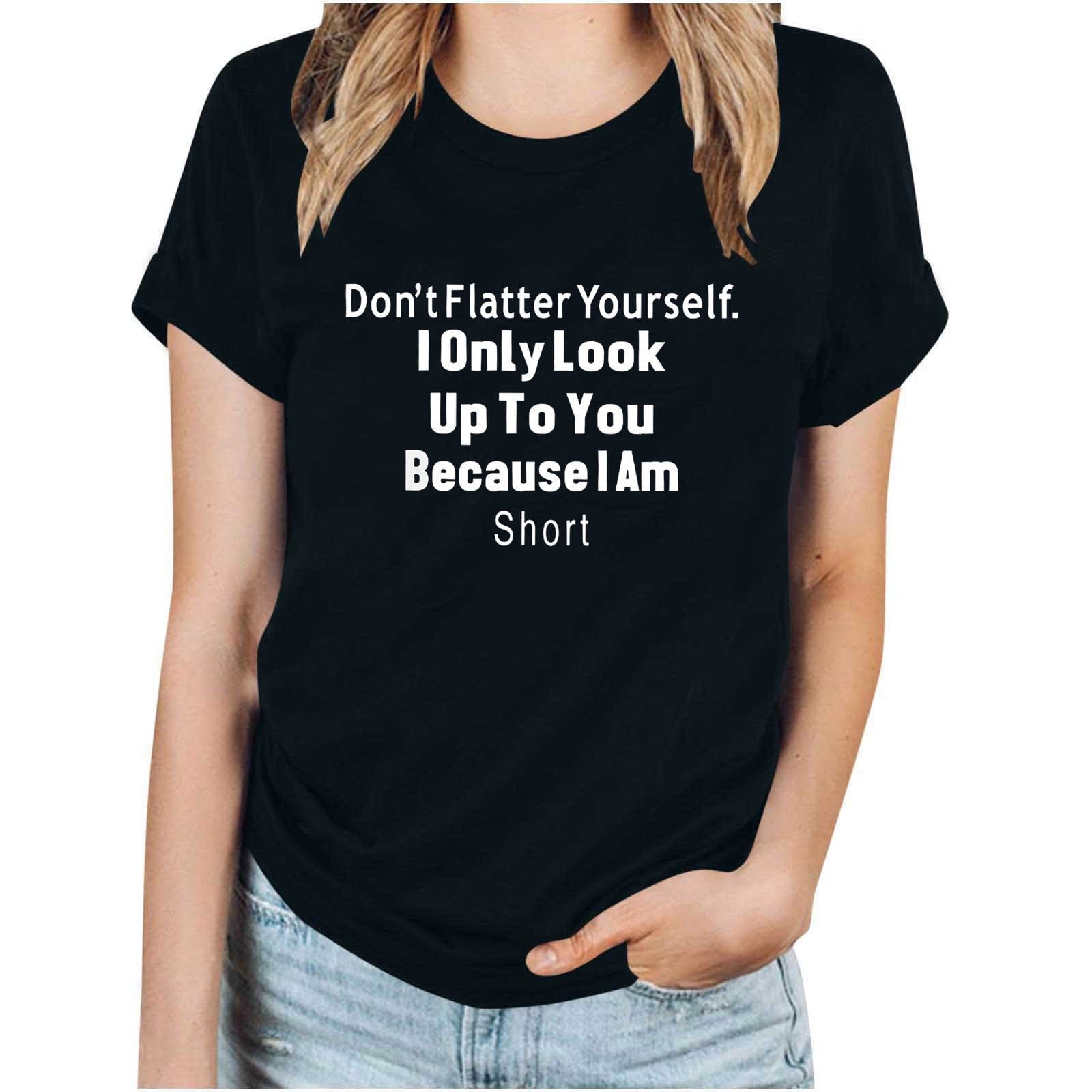Kayannuo Short Sleeve Womens Tops Graphic Tees Women Valentine's Day Women's Letter Printed Short Sleeved Top