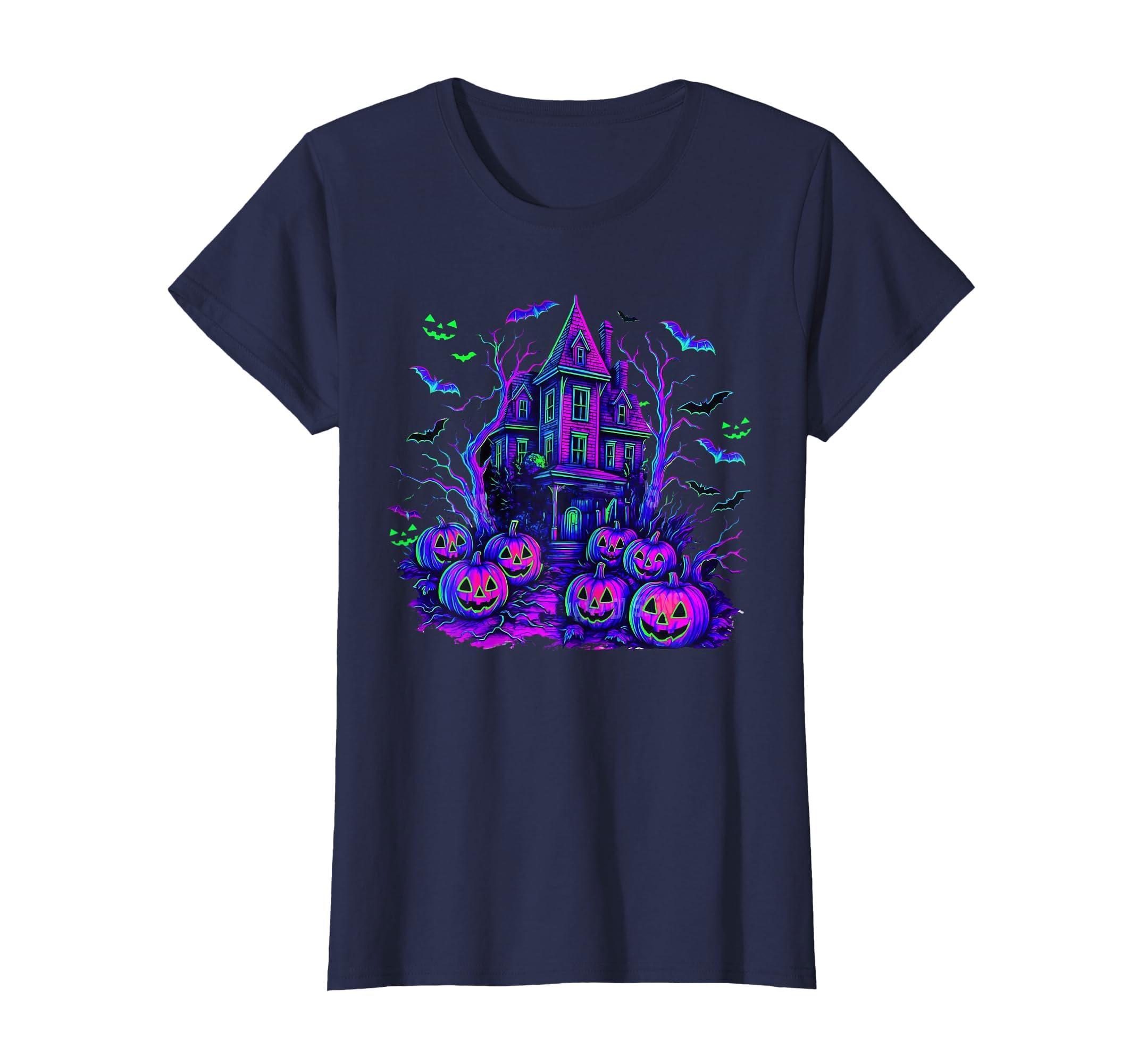 Vintage Halloween Spooky Scene Retro Pumpkin Scary Season T-Shirt