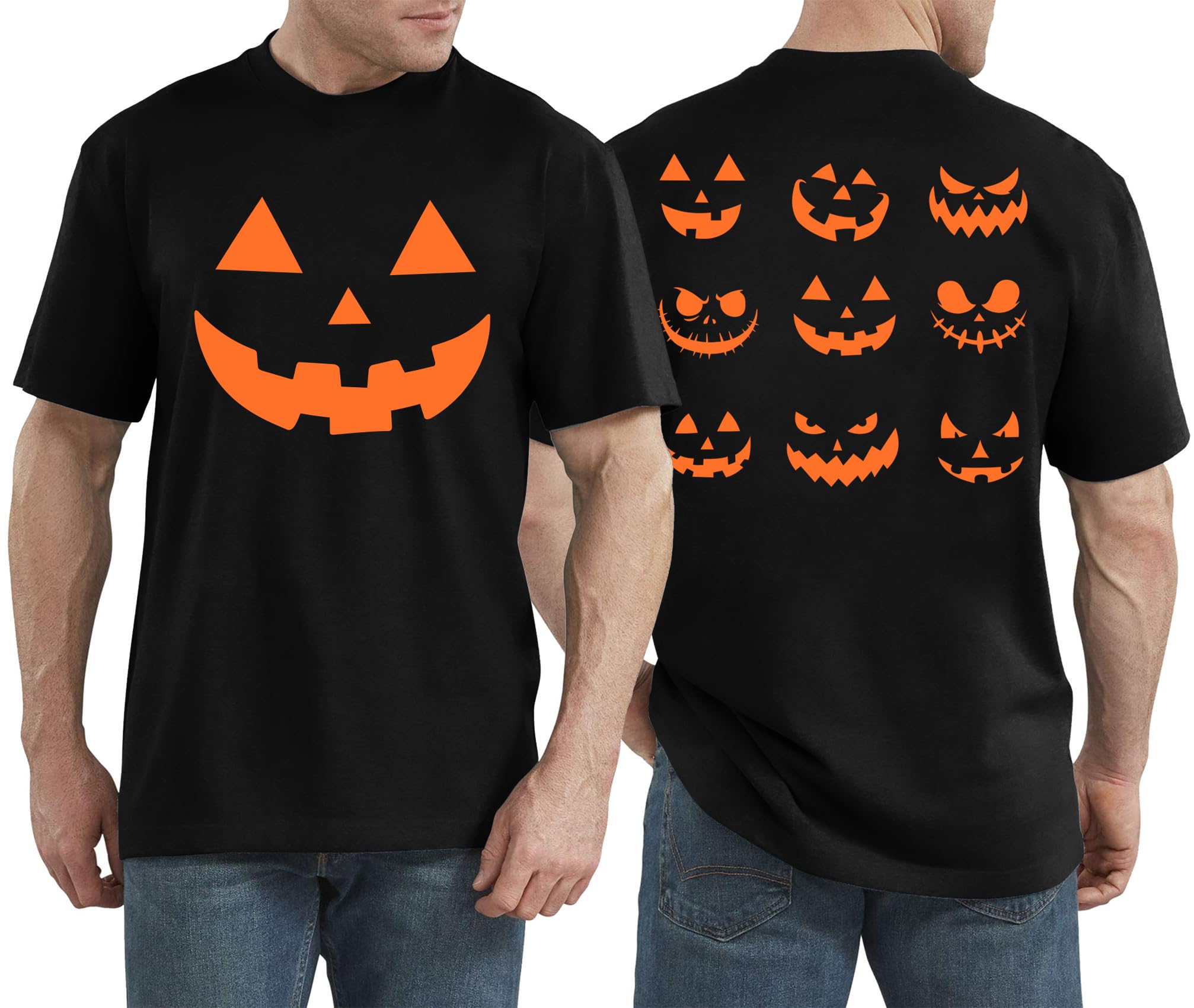 Halloween Shirt for Men Dancing Skeleton Tshirt Pumpkin Graphic Tee