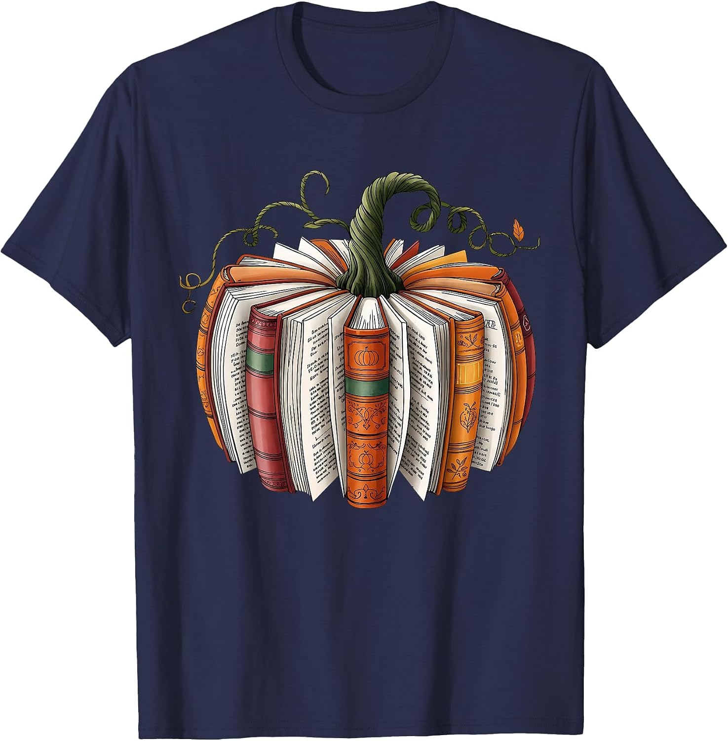 Retro Funny Fall Book Pumpkin Witch Bookworms Librarians T-Shirt
