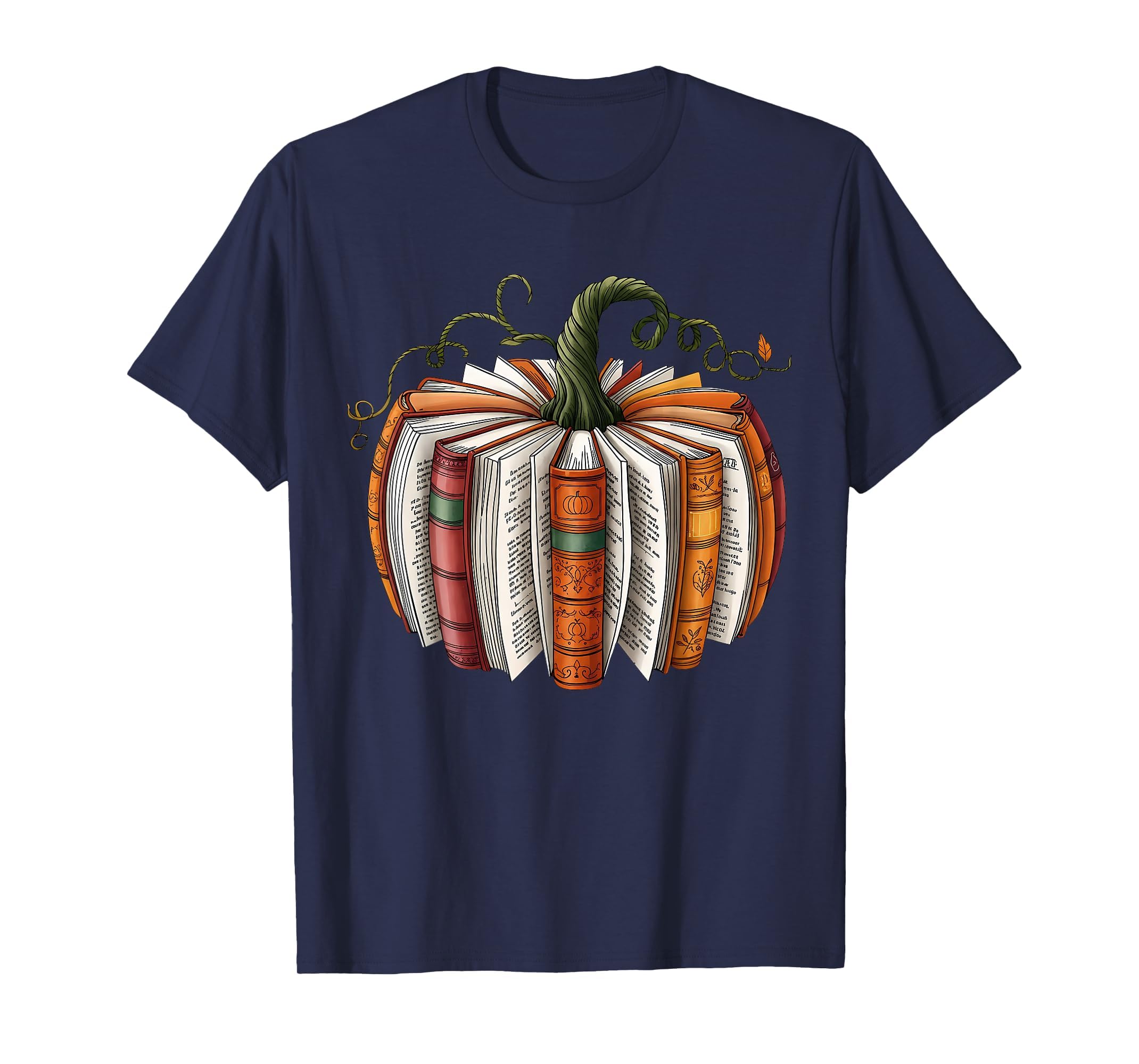 Retro Funny Fall Book Pumpkin Witch Bookworms Librarians T-Shirt