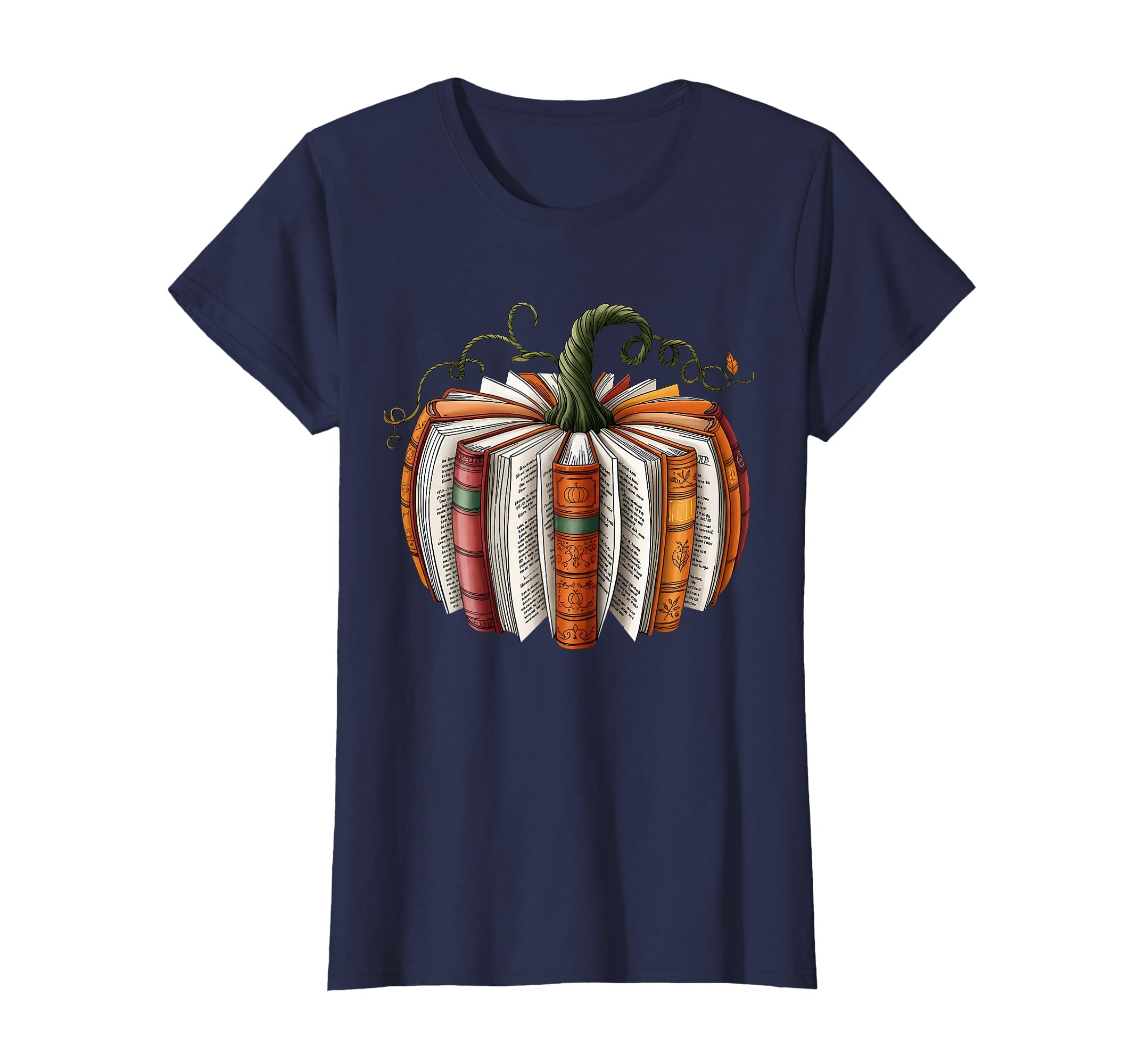 Retro Funny Fall Book Pumpkin Witch Bookworms Librarians T-Shirt