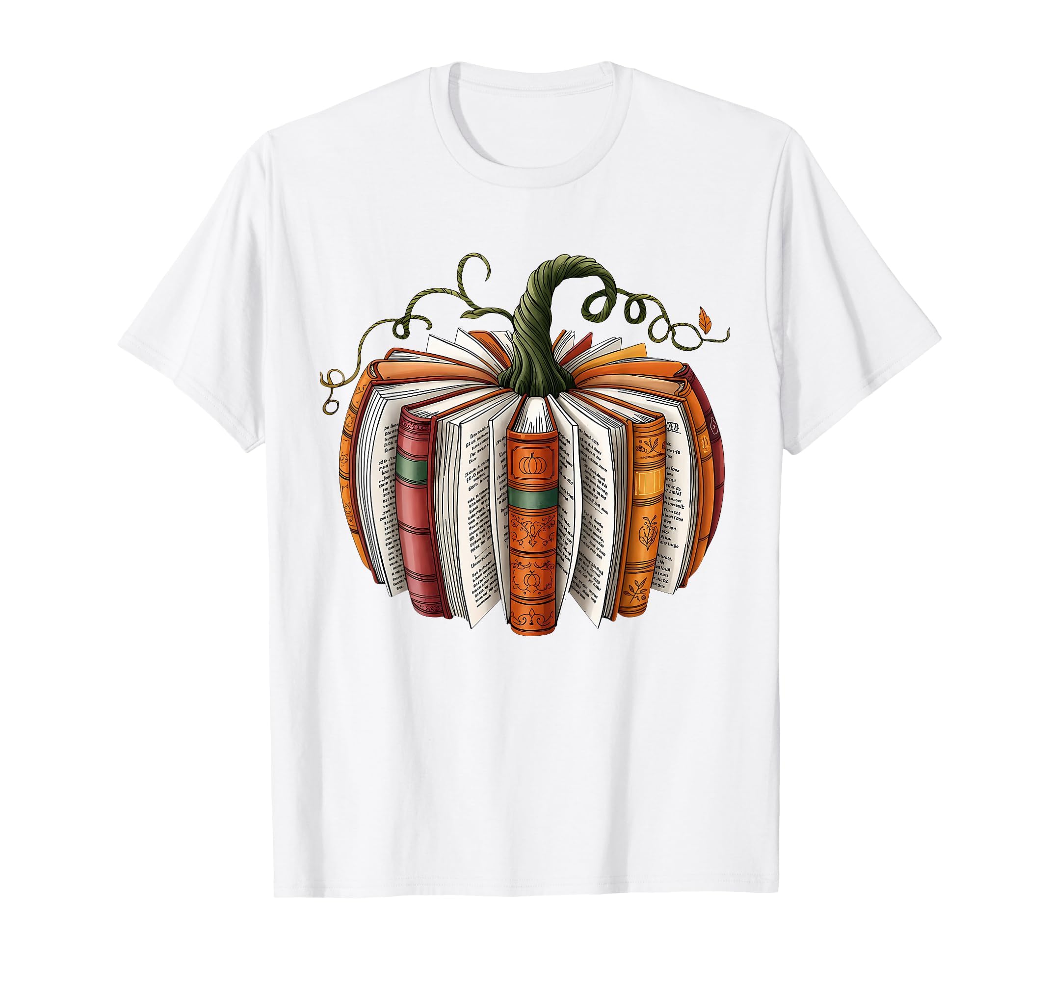 Retro Funny Fall Book Pumpkin Witch Bookworms Librarians T-Shirt