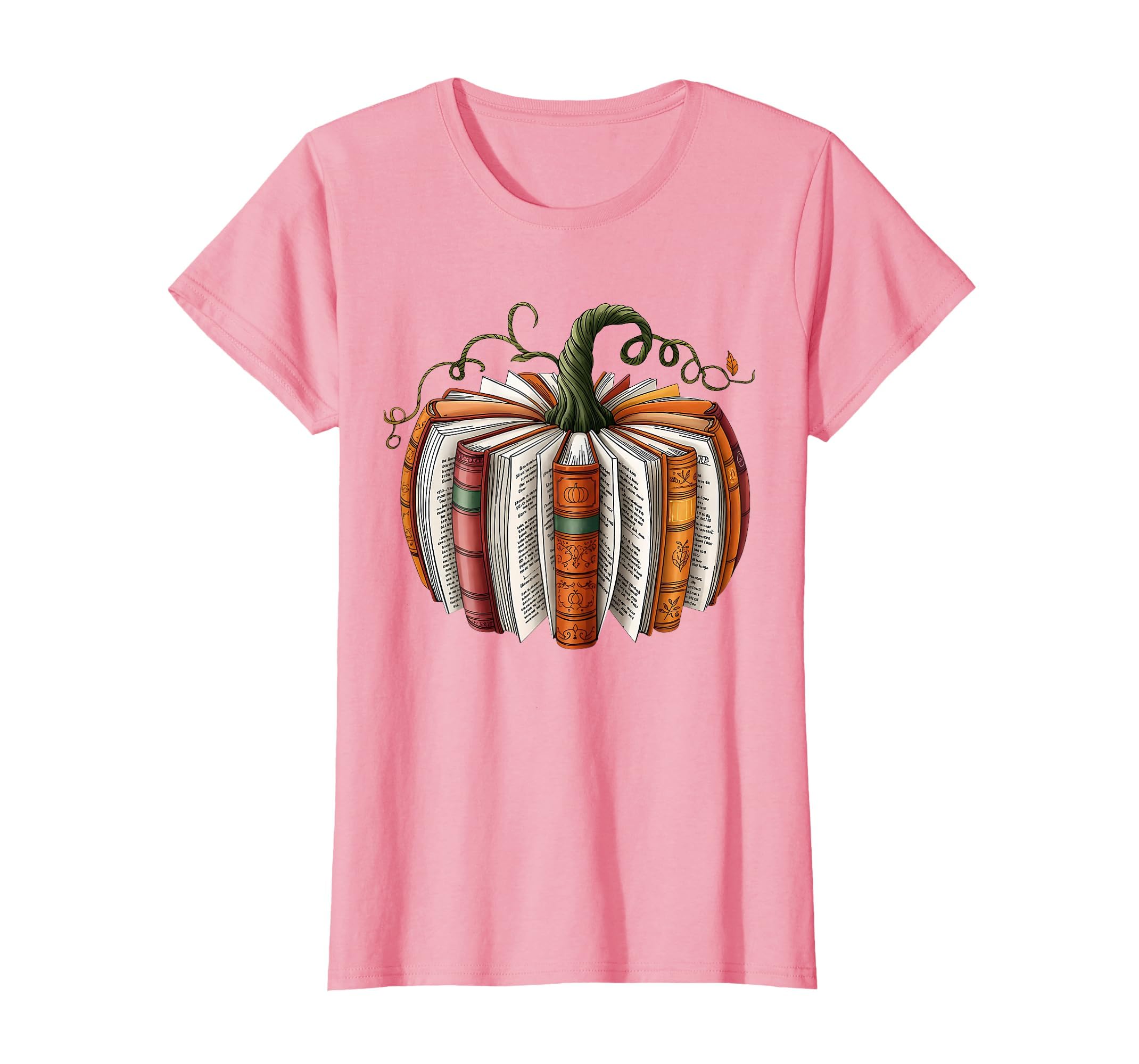 Retro Funny Fall Book Pumpkin Witch Bookworms Librarians T-Shirt
