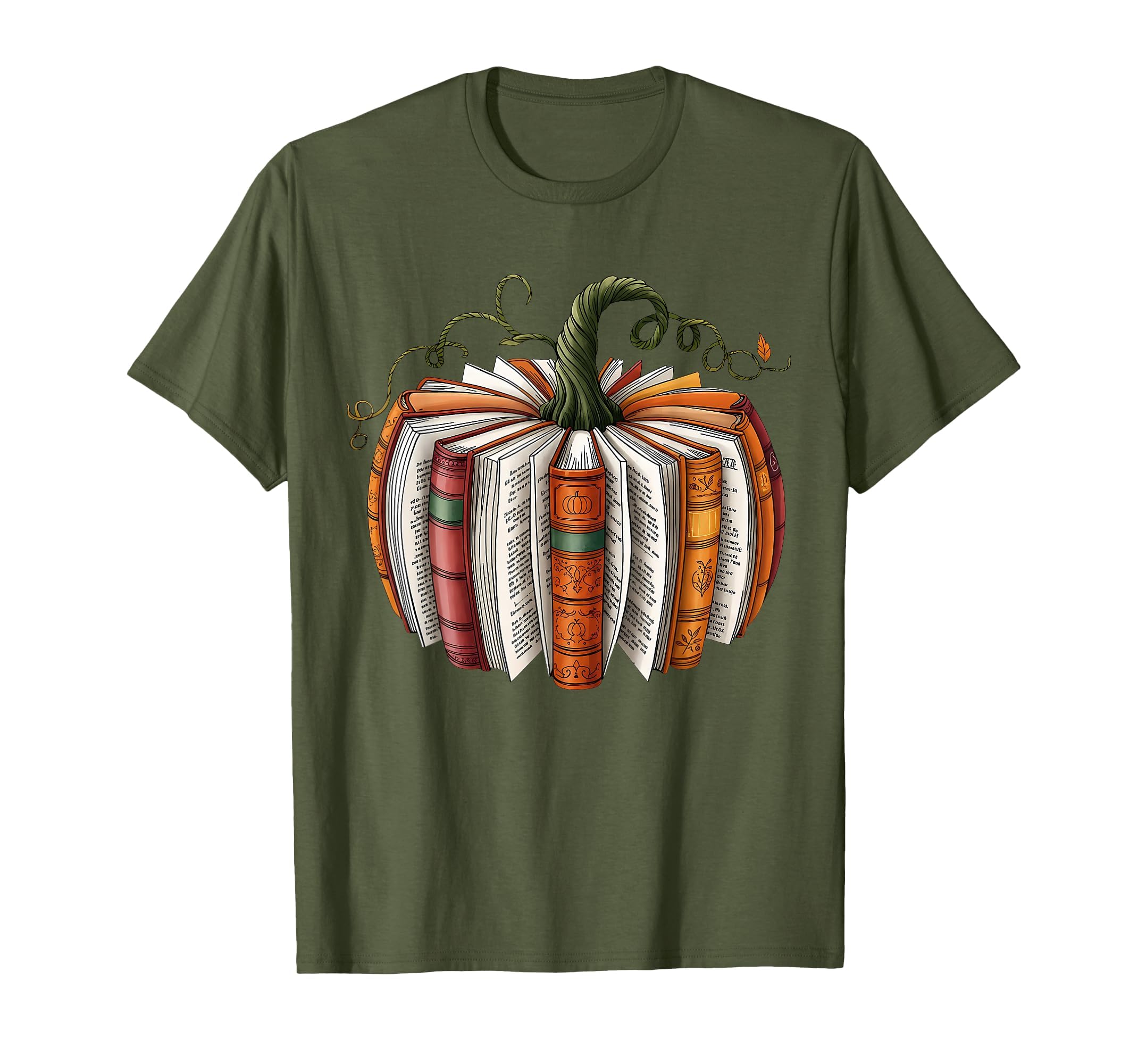 Retro Funny Fall Book Pumpkin Witch Bookworms Librarians T-Shirt