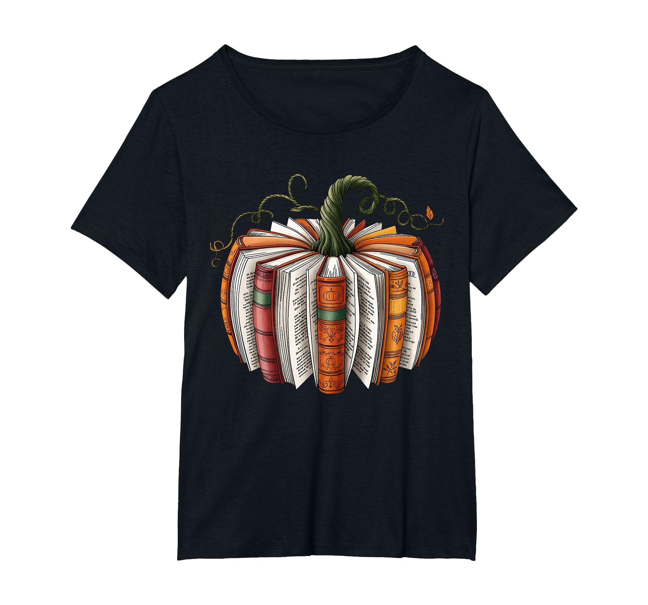 Retro Funny Fall Book Pumpkin Witch Bookworms Librarians T-Shirt