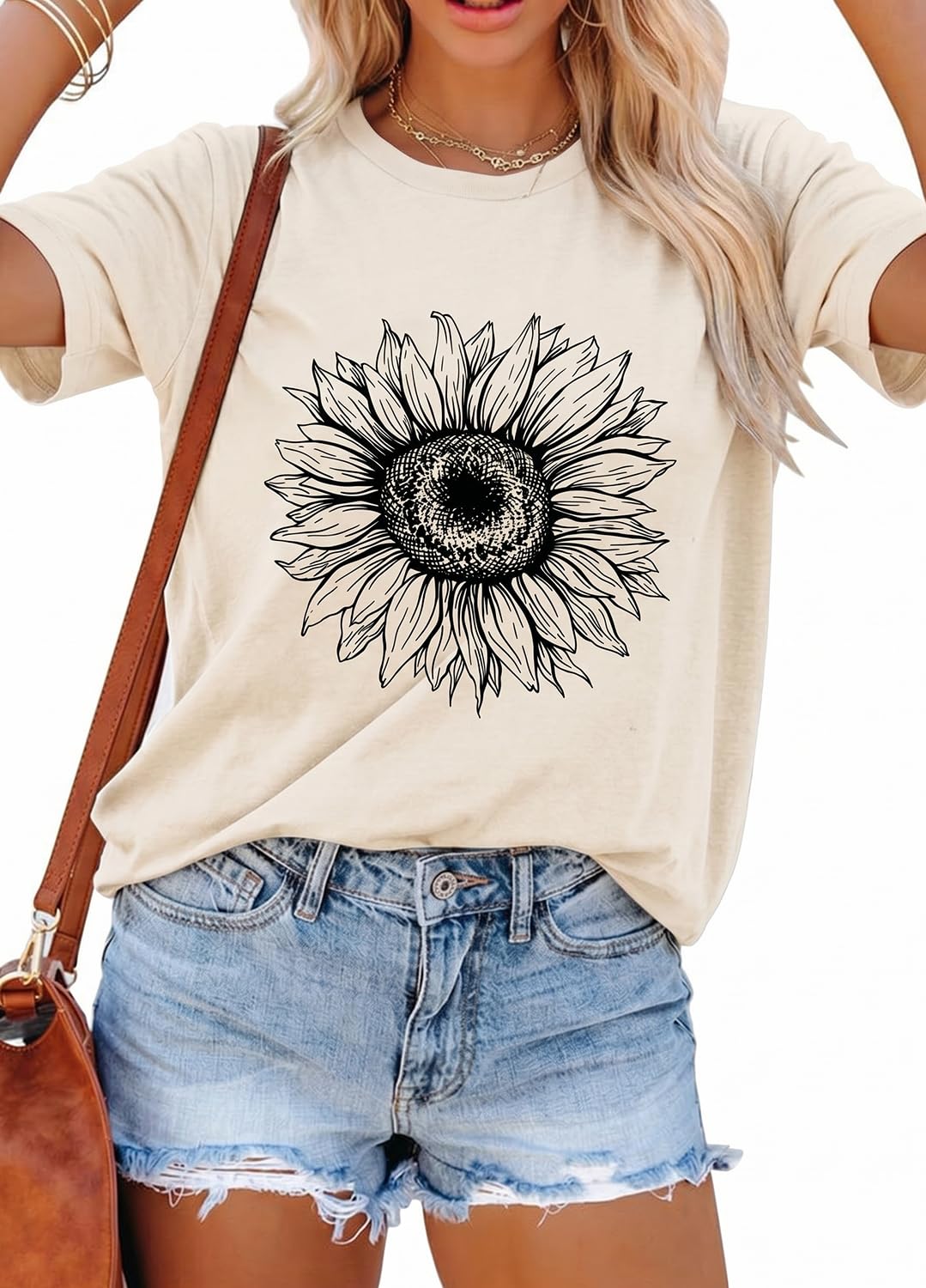 YEXIPO Womens Graphic Tees Short Sleeve Summer Tops Casual Cute T Shirts