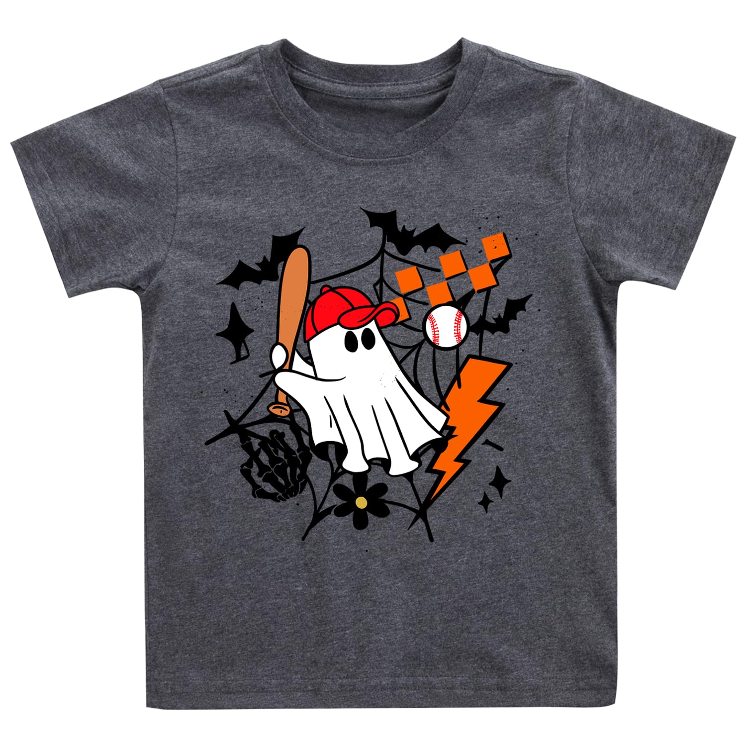 Toddler Halloween Shirt Boys Girls Ghost Tshirt Just Waiting Halloween Tee Tops Spooky Season Fall Clothes Ages 2-7
