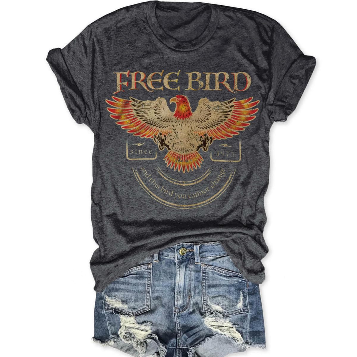 Rock Band T-Shirts for Women Vintage Rock and Roll Country Music Shirt Funny Concert Outfit Short Sleeve Vacation Tops
