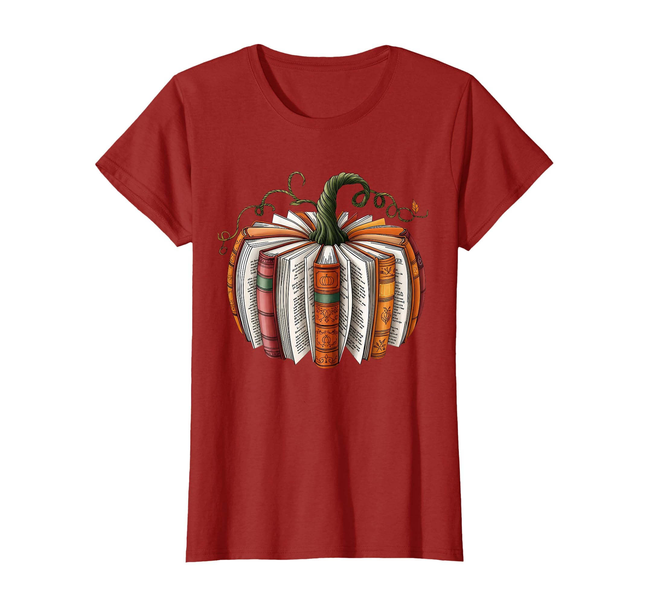 Retro Funny Fall Book Pumpkin Witch Bookworms Librarians T-Shirt