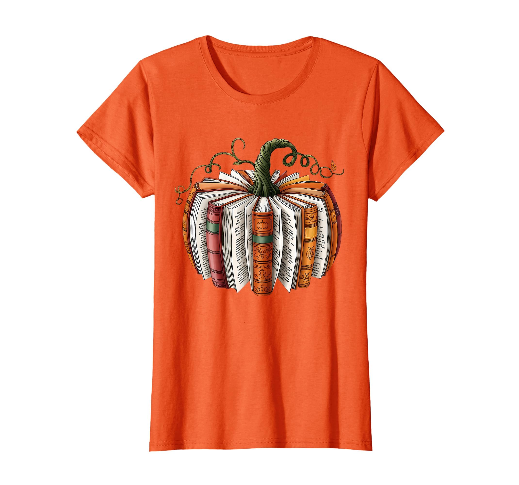Retro Funny Fall Book Pumpkin Witch Bookworms Librarians T-Shirt