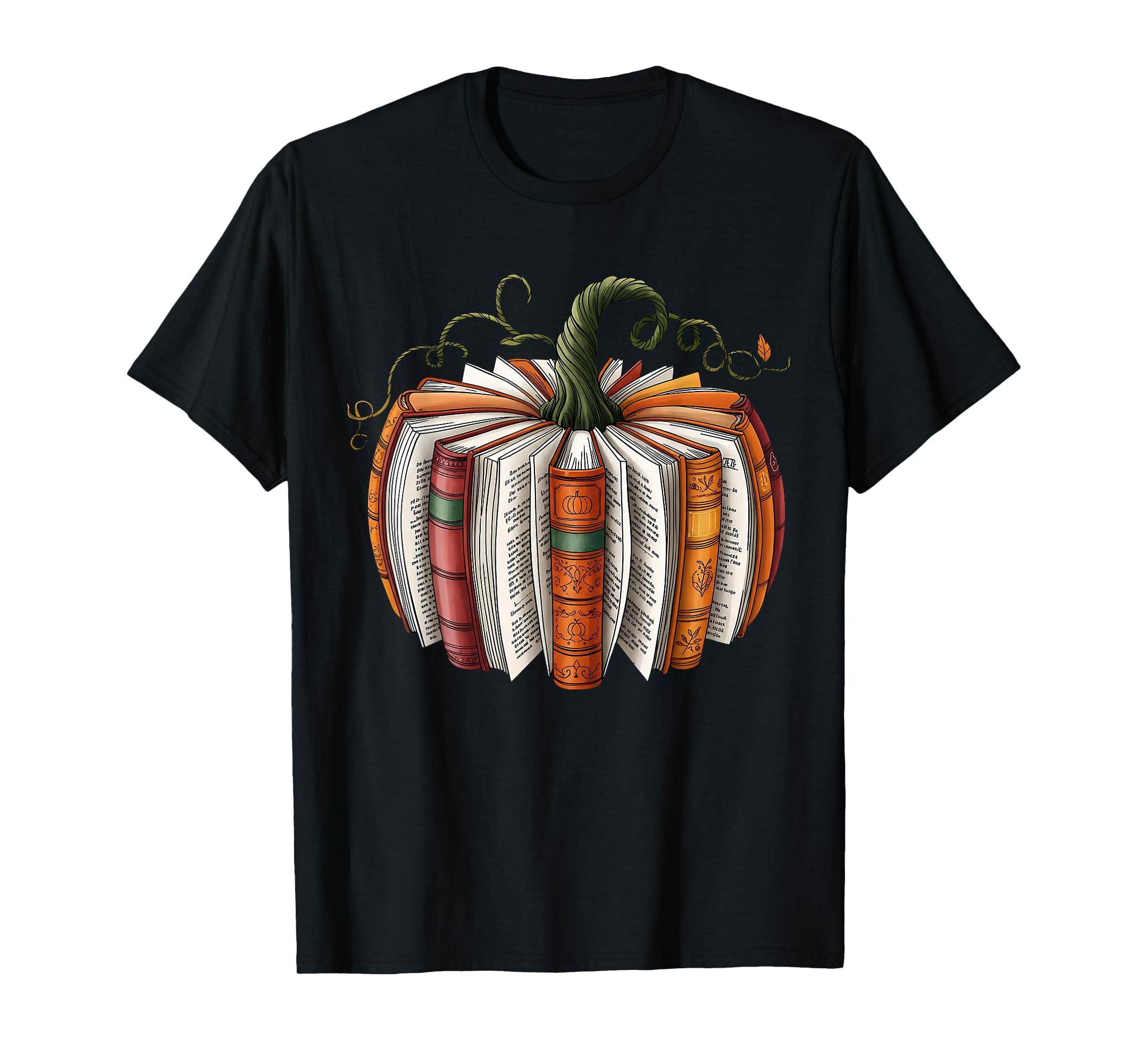 Retro Funny Fall Book Pumpkin Witch Bookworms Librarians T-Shirt