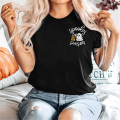Halloween Spooky Shirt for Women: Spooky Season Tshirt Funny Ghost T-Shirt
