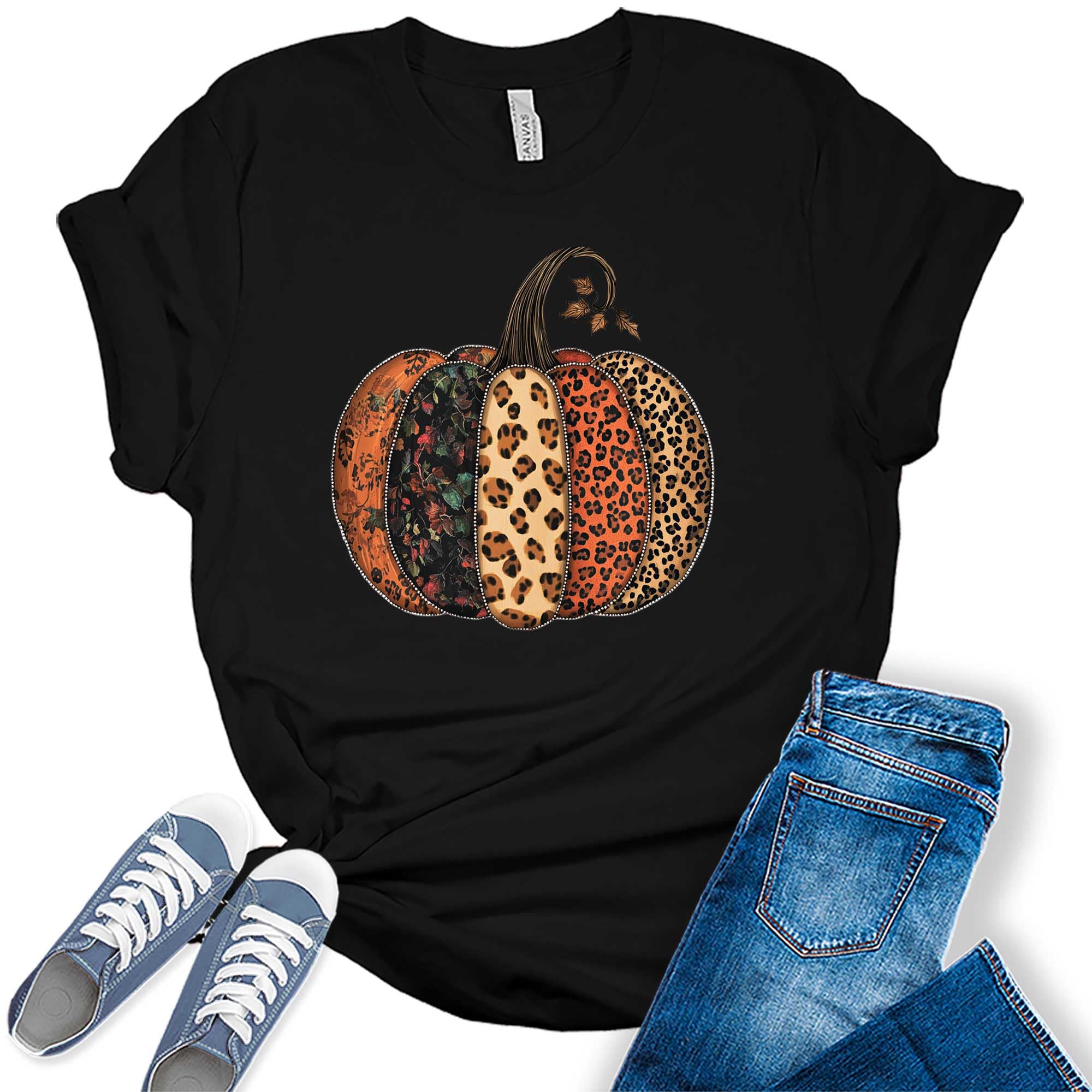 Graphic Tees for Women Fall Tshirts Vintage Tops Cute Floral Wildflower Girls Shirts