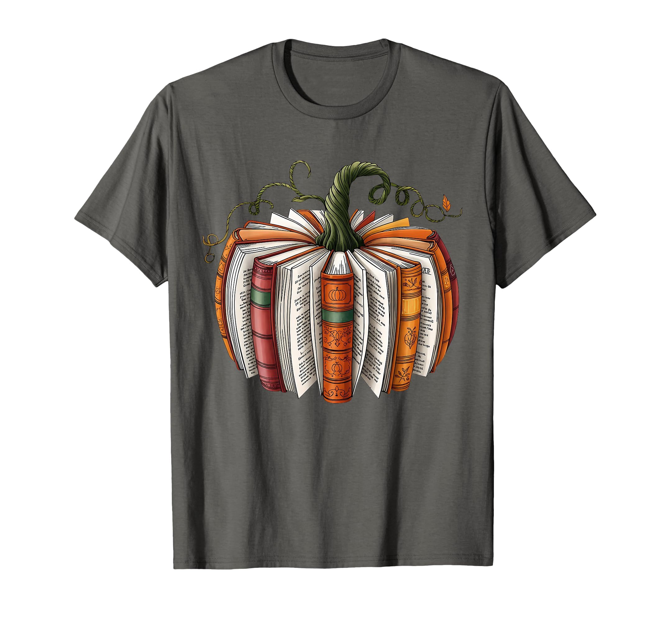 Retro Funny Fall Book Pumpkin Witch Bookworms Librarians T-Shirt