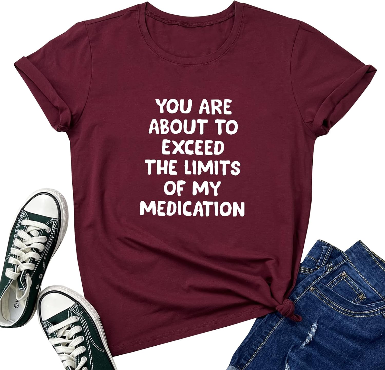 LOOKFACE Women's Graphic Tees You are About Tees