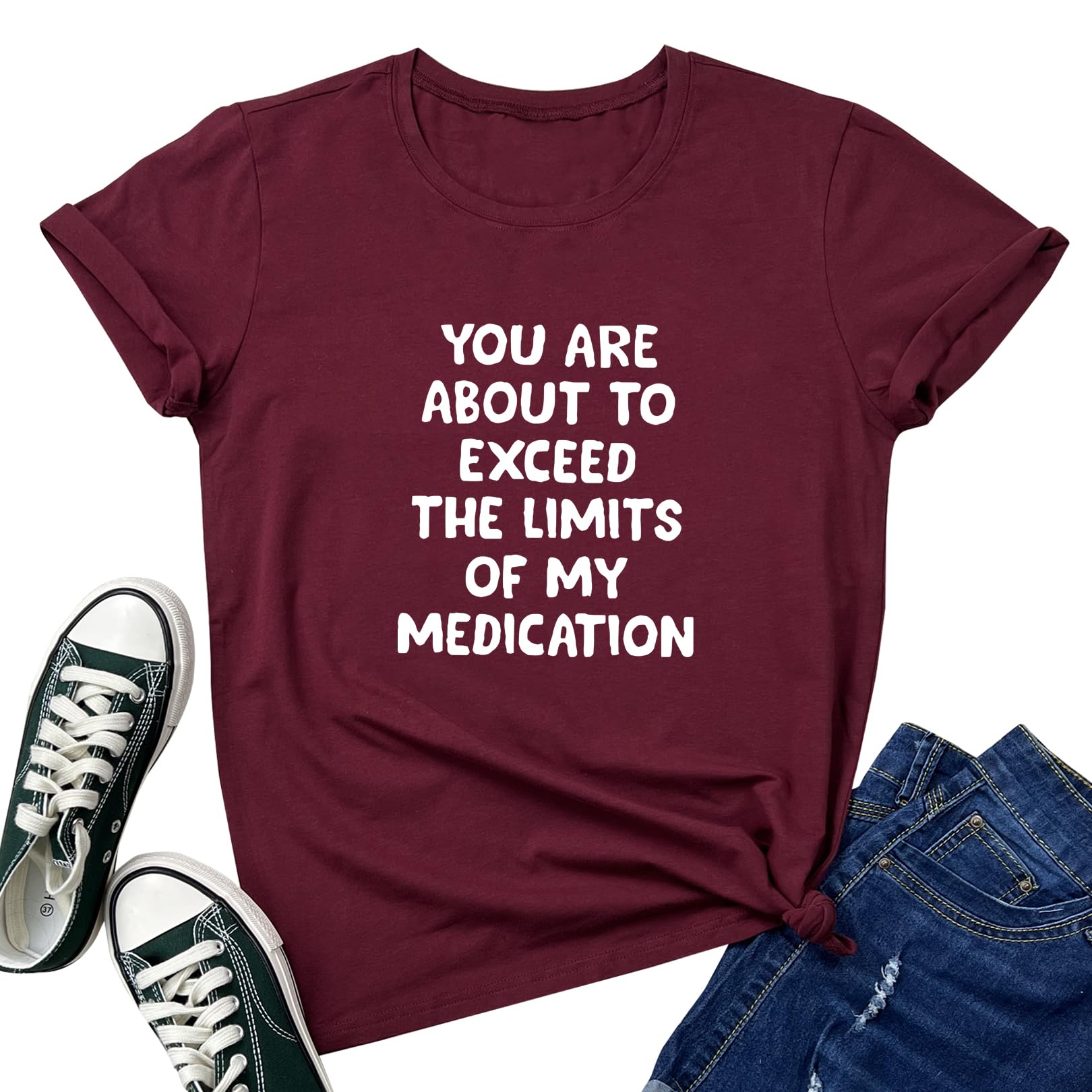 LOOKFACE Women's Graphic Tees You are About Tees
